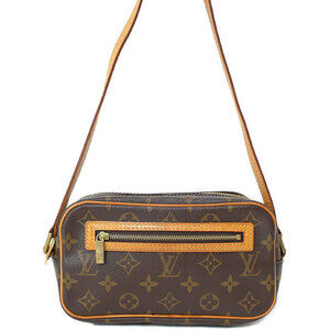 Louis Vuitton Monogram Leather Brown Pochette Cite Semi Shoulder Bag